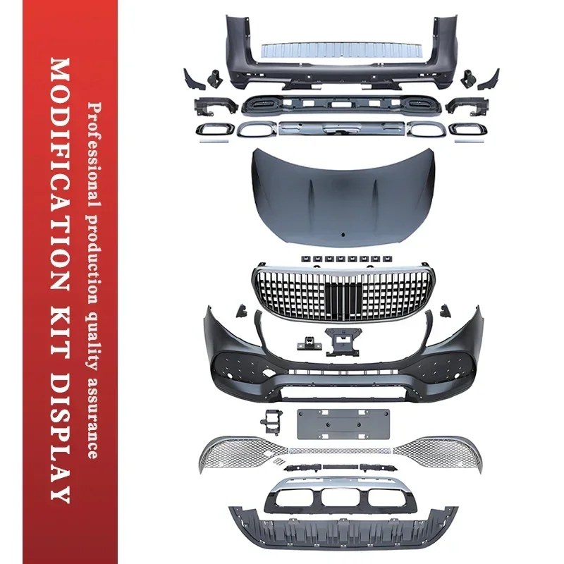 Commercial Vehicle Body Kit GLS Maybach Style Bumper Grille After 16 Years for Mercedes Benz V-Class V260 W447