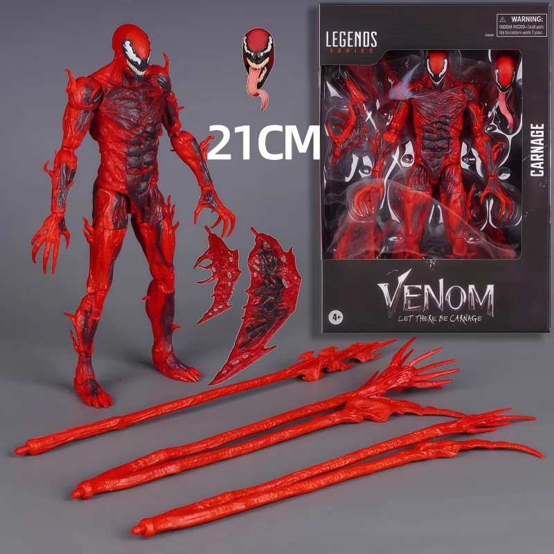 

Новая фигурка Венома из фильма «Let There Be Carnage», 21 см, с подвижными суставами, модель для мальчиков, подарок-сюрприз