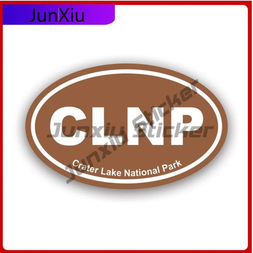 

Crater Lake National Park Brown Oval Sticker Creative Decals Euro Nps Clnp Oregon Mount Mazama Phantom Ship Auto Decor Car