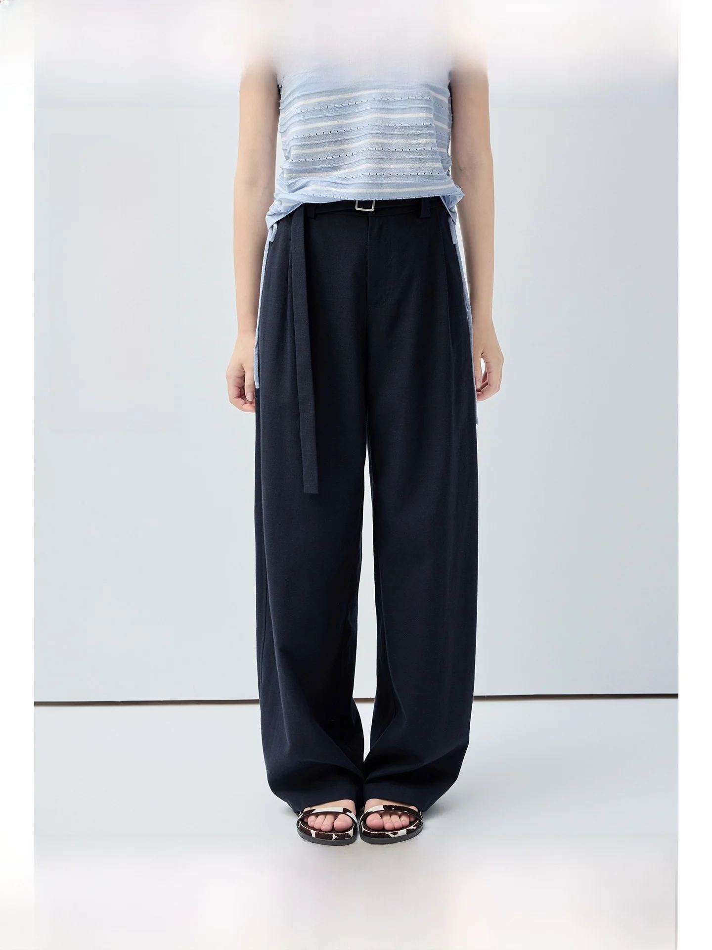 

High Waist Wide Leg Pants for plus Size Women Casual Summer Commute Slimming Versatile Loose Fit Trousers by RuGe