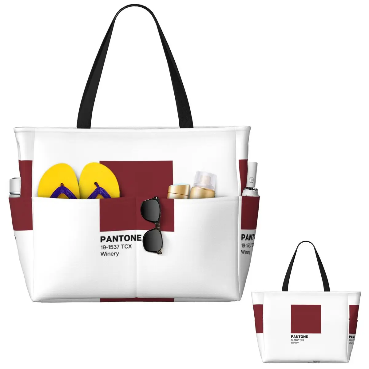 

Pantone Winery Beach Tote Bag Sport Gym Yoga Duffle Large Tote Bag Women Travel Bag Fitness bag
