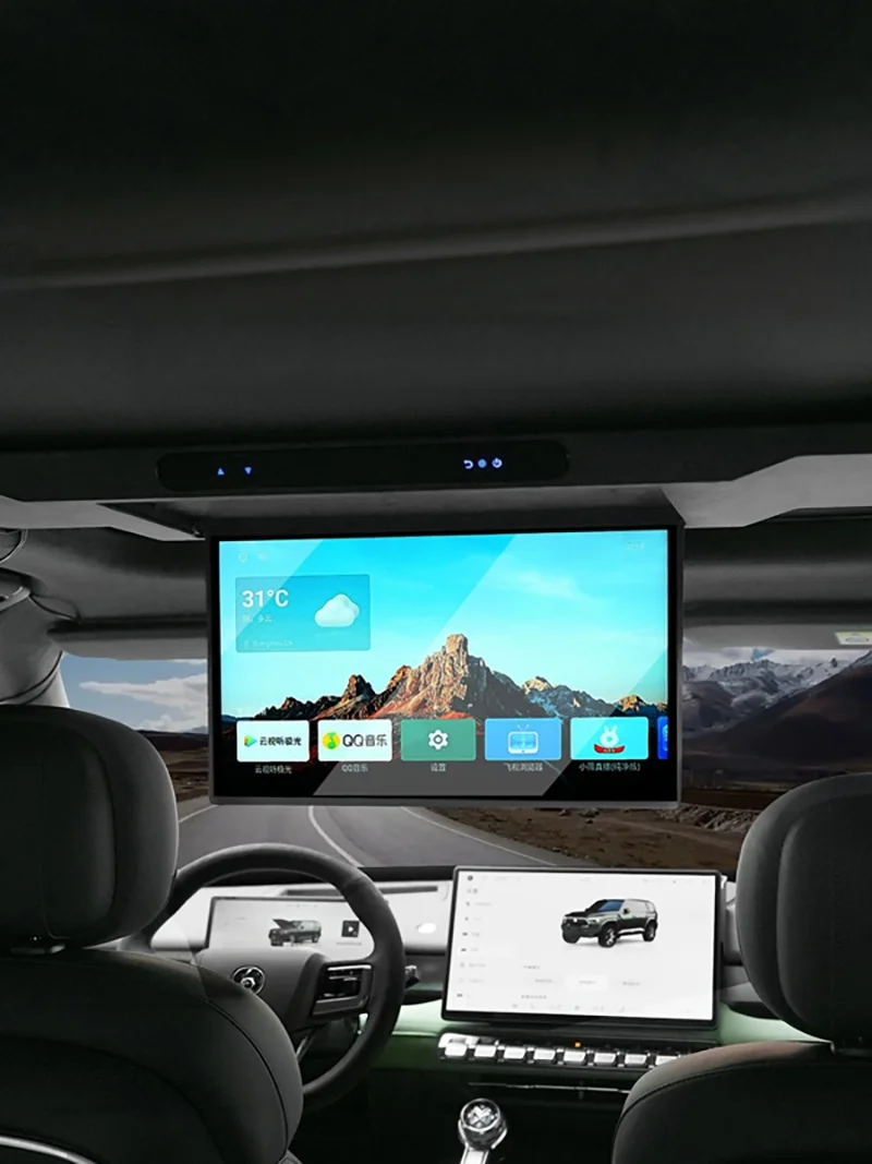 Car Touch TV Entertainment Screen Suitable for MHERO M817 2025 2026 Modified Auto Ceiling Mounted High-definition Display Parts