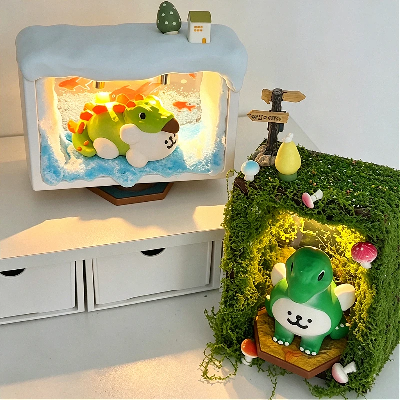 Maltese Figure DINOSAUR ISLAND Series Blind Box Dog Anime FigureMystery Box Decor Anime Doll Toys Surprise Gift Desktop Decor