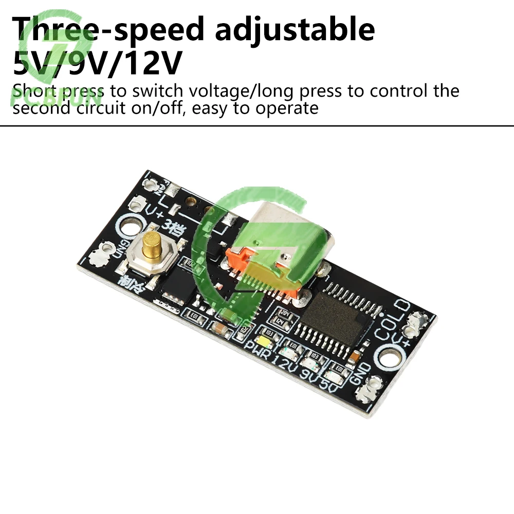 

Dual Output Fast Charging Simulator PD2.0 PD3.0 QC3.0 Fast Charging 5V/9V/12V Adjustable Cooling Fan Main Control Board