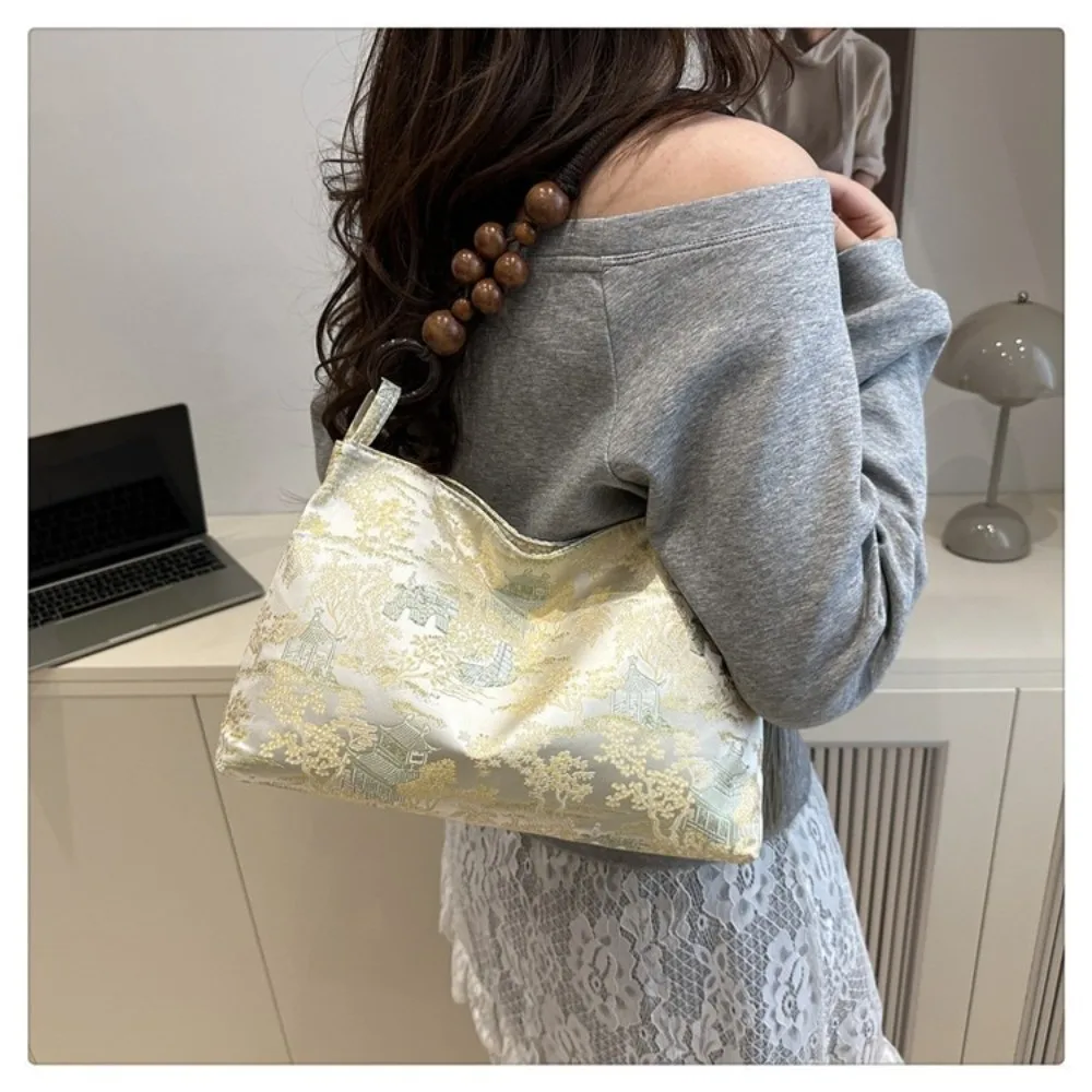 Bestickte Umhängetasche ​ Hasp Nähgarn Handwerk ​ ​ Ethnische Musterstickerei ​ ​ Handtasche im Nationalstil ​ Handtaschen mit Obergriff – Detail 17