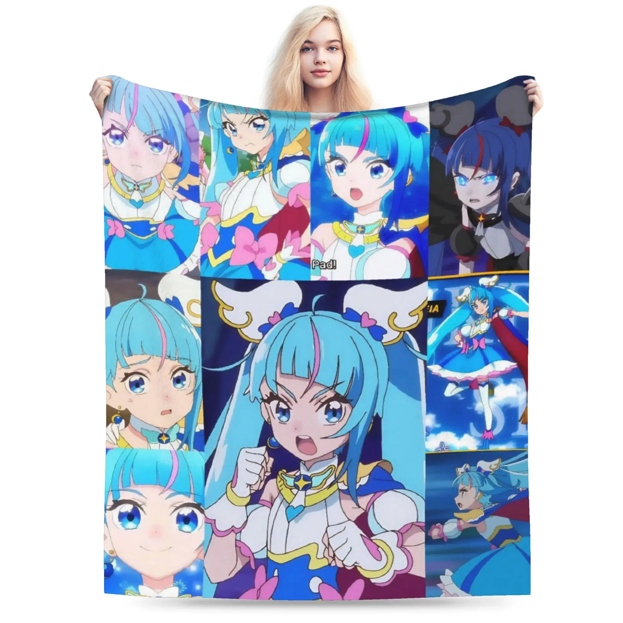 Soaring Sky Pretty Cure Throw Blanket for Couch  Soft Cozy Plush Blanket 50x60 Inch Multi-size Bedspread for All Seasons