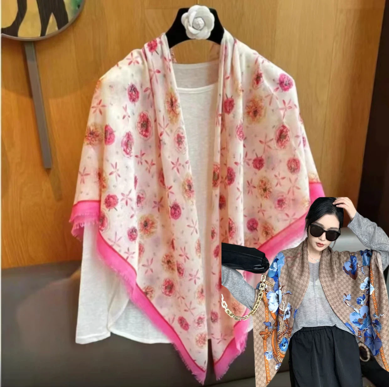 

Платок-шарф с принтом из хлопка и конопли, квадратный, универсальный, модный, для защиты от солнца, женский аксессуар