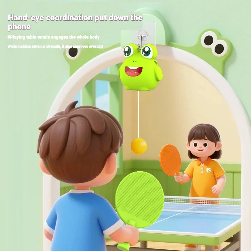 

Indoor suspended table tennis trainer for children, parent-child interaction correction, vision, hand eye coordination, sensory