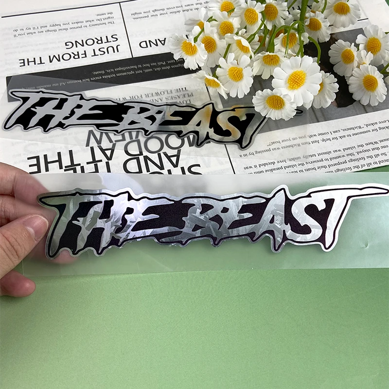 THE BEAST Motorradhelm-Aufkleber, wasserdicht, für Motorrad, Kraftstofftank, Kotflügel, Frontverkleidung, Elektroroller, Vinyl-Aufkleber