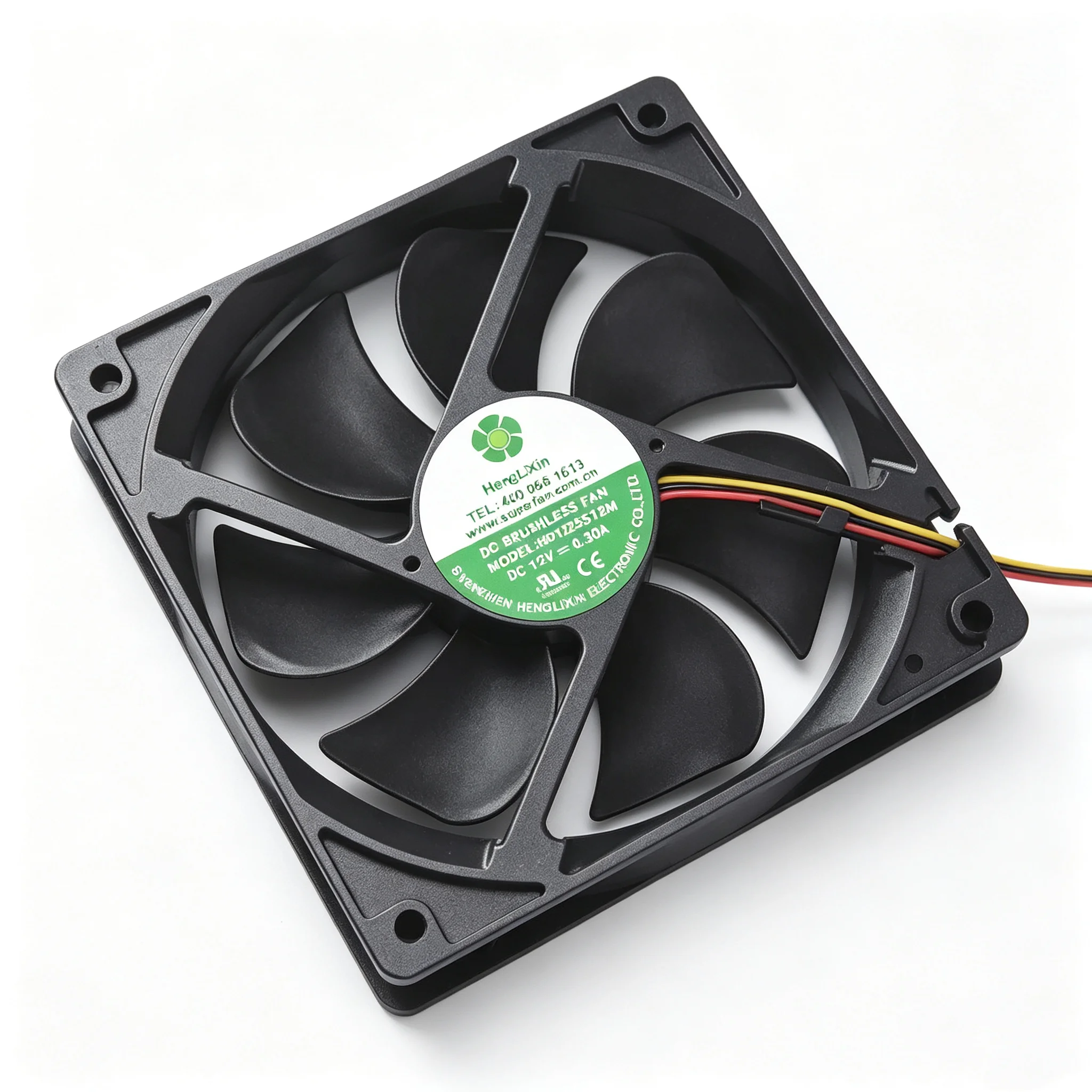 HD1225S12M 12V DC Brushless Cooling Fan 120x120x25mm 0.30A Axial Fan for PC Case Server 3D Printer Cooling