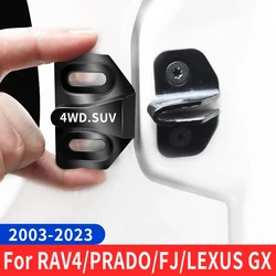 Cerradura de puerta trasera para coche, accesorio de sonido anti-anómalo, para Toyota Prado 150, RAV4, Cruiser FJ, Lexus GX Prado Lc150-Accesorios de modificación, 2010-2022