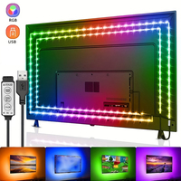 RGB Strip Led Lights for TV 3 Key Control USB 5V Led Tape for TV Backlight Home Party Decoration Flexible Ribbon