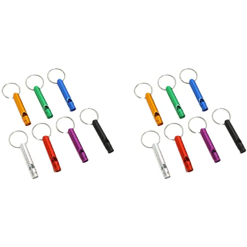

AEF6-Aluminum Emergency Whistle Portable Safety Training Whistle With Keychain