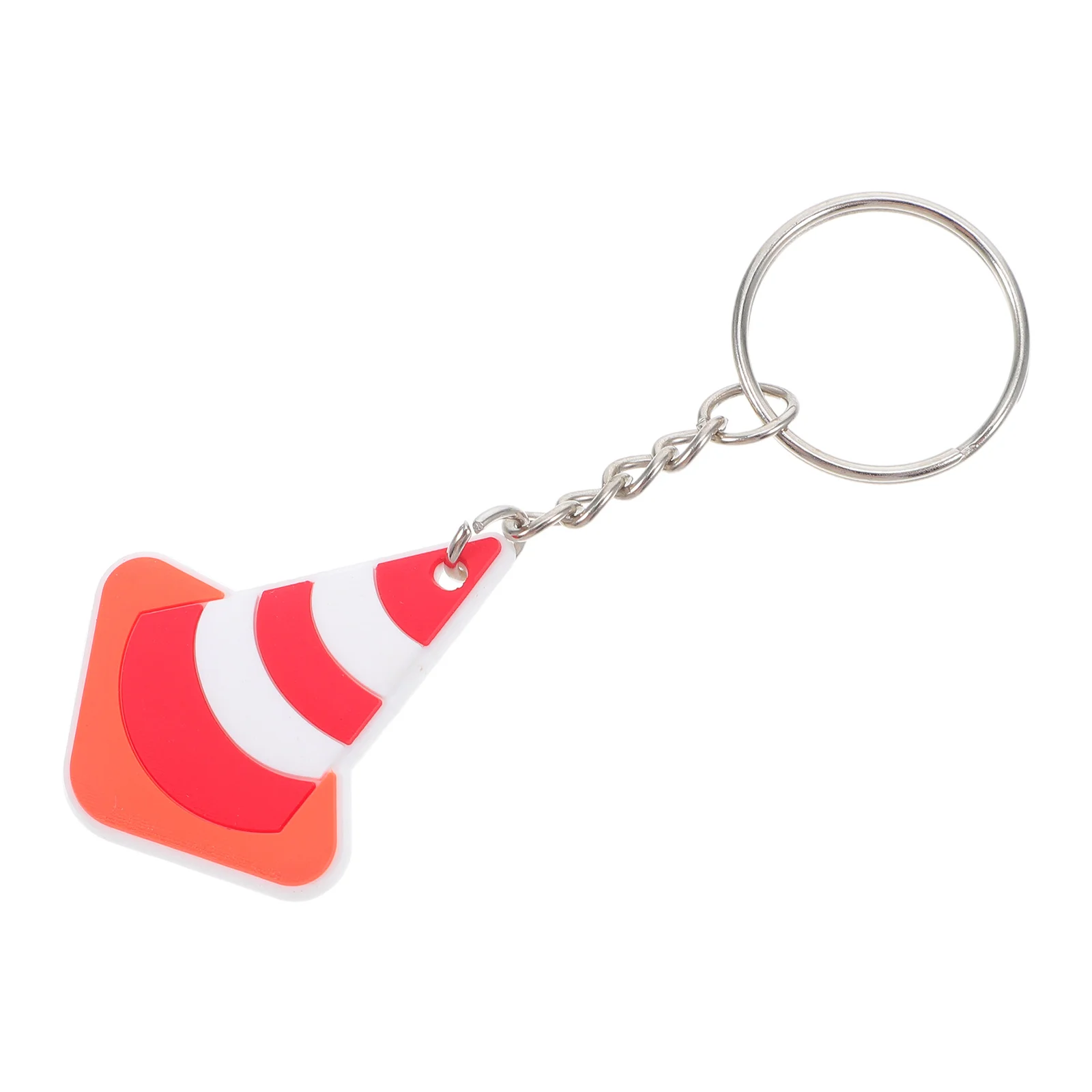 Juego de llaveros de conos de carretera, Mini llavero de cono de tráfico naranja vibrante para accesorios de coche, abalorio para bolsa, decoración temática de construcción, 10 Uds.