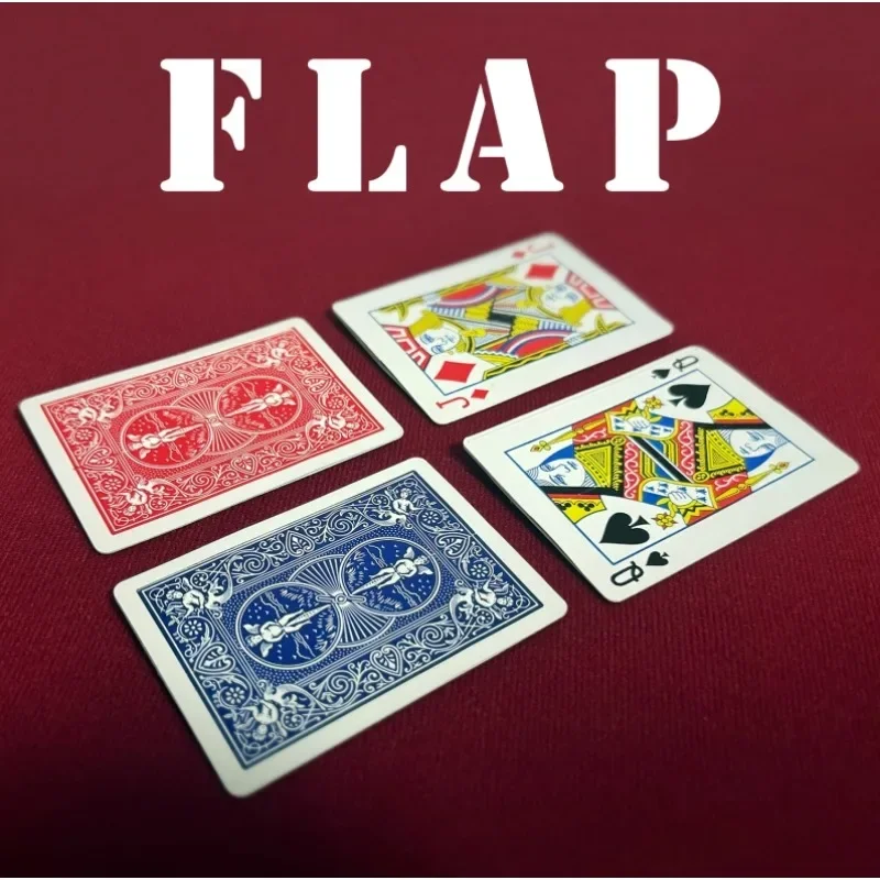 Flap - Card Face & Back Change Magic Tricks Visual Card Back Color Change Poke Face Change Magic Close-up Illusions Gimmicks