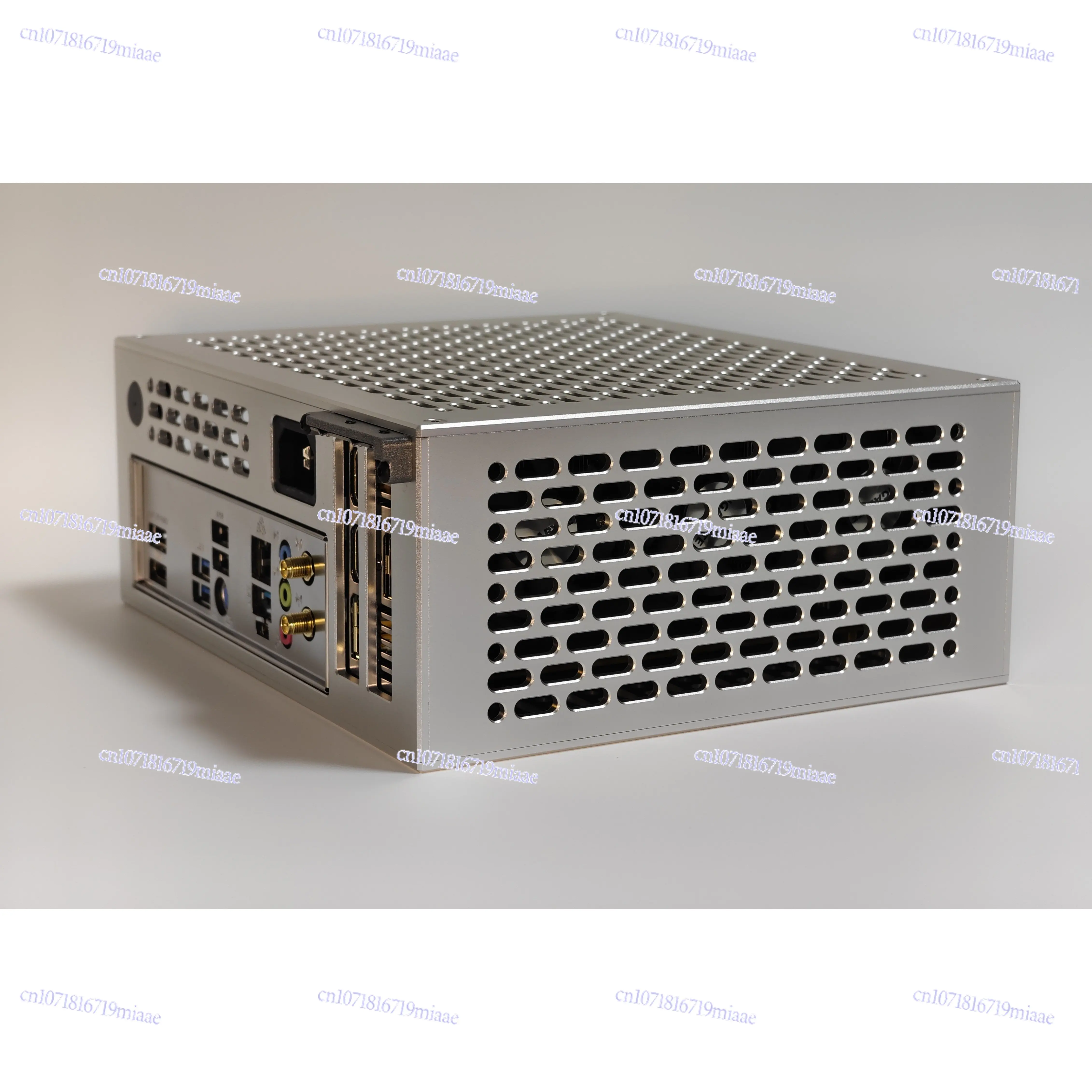 V40 Mini-ITX PC Case: Aluminum Alloy, Supports Half-Height GPU & Built-in PSU, Compact Desktop Chassis