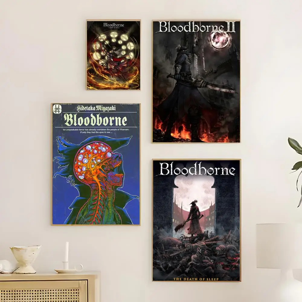 Game Bloodborne Poster  Poster Print Wall Art Pictures Canvas Painting Living Room Bedroom Home Decor