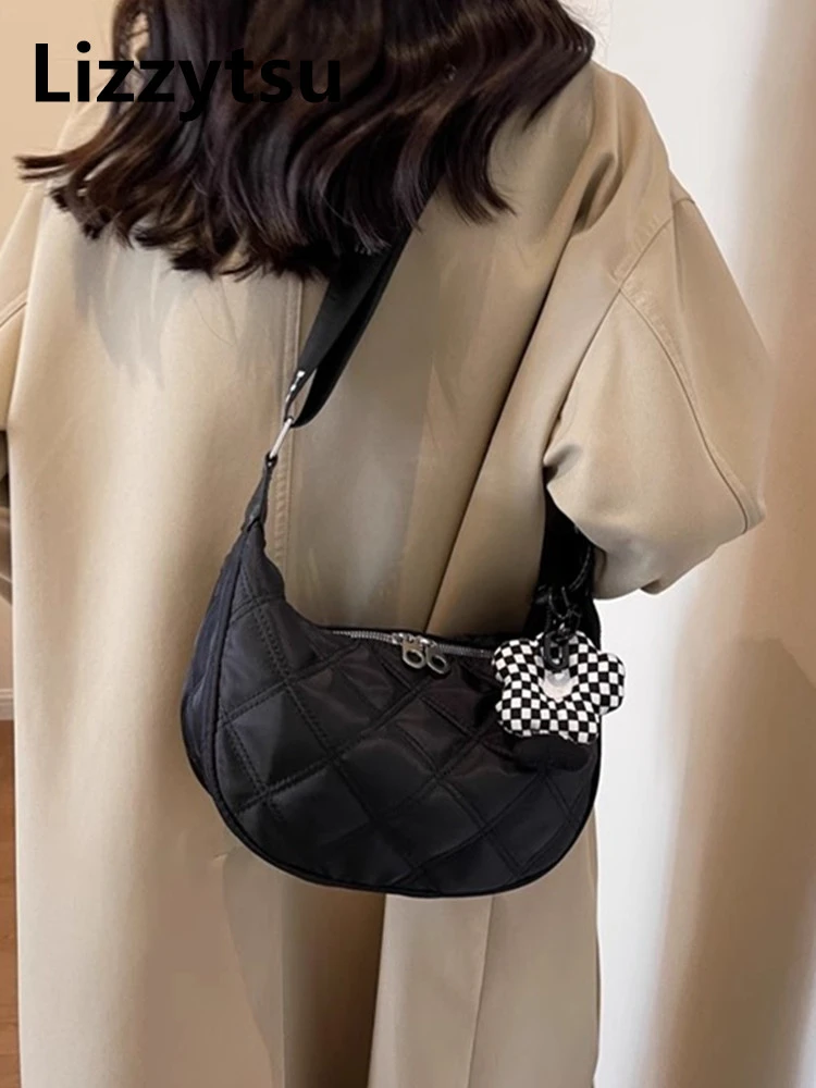 

Lizzytsu Casual Black Shoulder Bags Women Streetwear Korean Easymatch Crossbody Bag Luxury Design Daily Hobo Vintage Bag