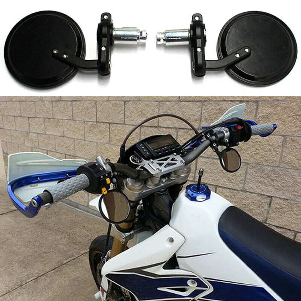 

2Pcs/Pair Motorcycle Rearview Mirror Scooter Motocross Rearview Mirrors 360 Rotation Adjustable Riding Round Ellipse Mirror