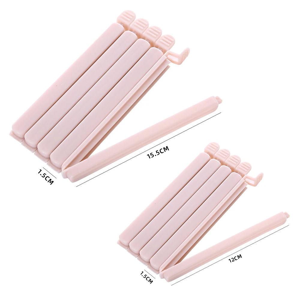 5 In1 Pack Bag Clips Food Snack Sealing Clip12/15.5cm Portable Kitchen Storage Accessories Tool Elastic Buckle Package Bag Clamp