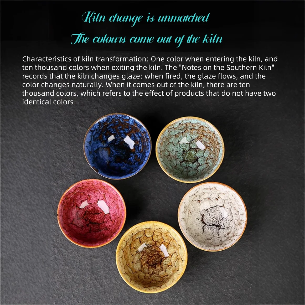 Five Elements Gift Box Kiln Change China Ceramic Tea Cup Porcelain Kung Fu Cups Set  Pottery Coffee Mug Tableware Cup Lucky