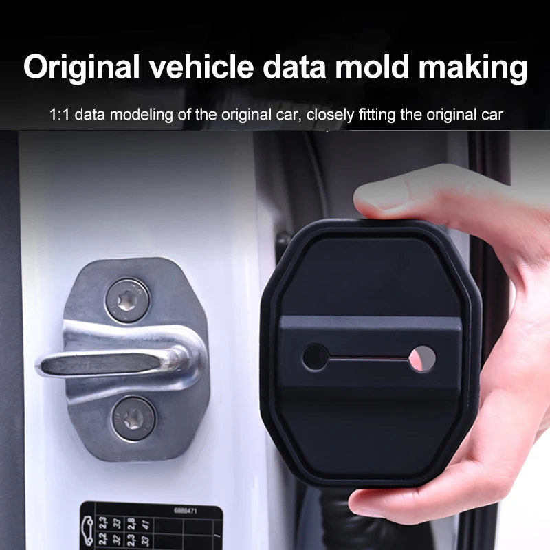 لسيارة جيب رينيجيد جراند شيروكي دليل فريلانسر كوماندر رانجلر غطاء قفل باب السيارة غطاء حماية من السيليكون #4