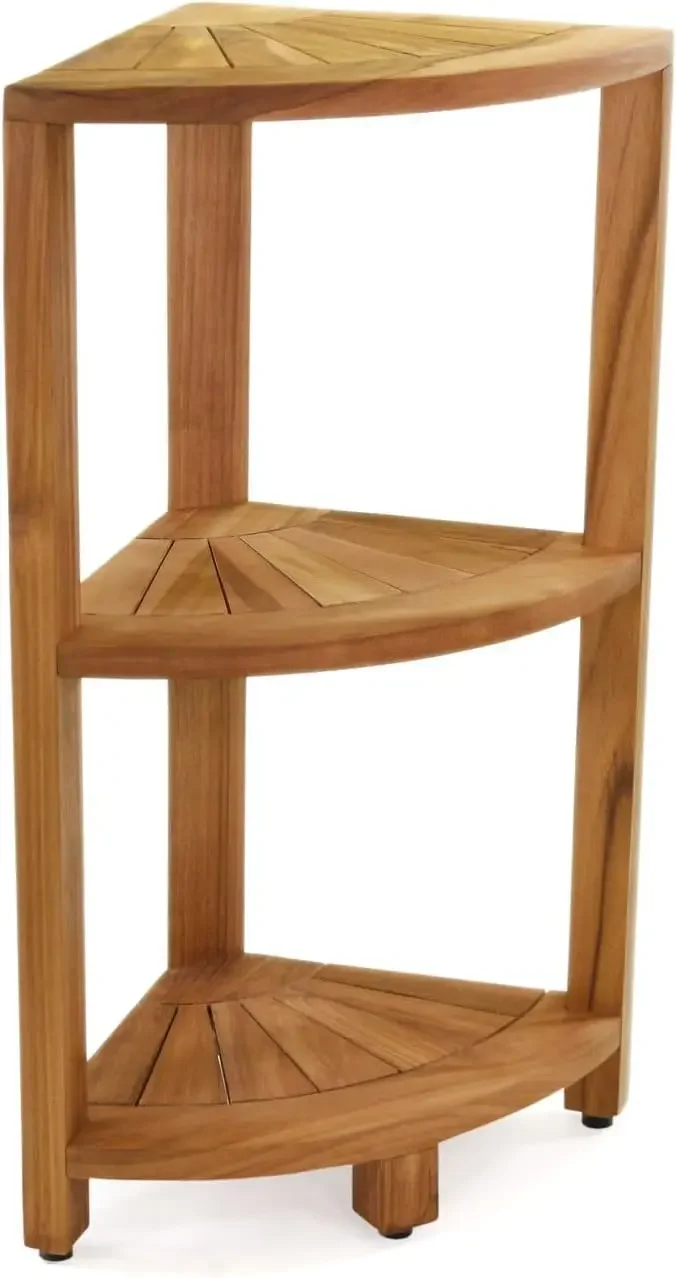 Petite - Teak Corner Shower Storage Stand