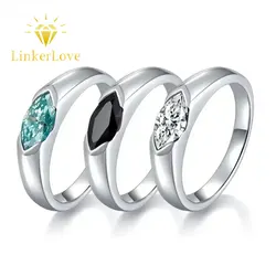 5*10mm Marquise Cut Moissanie Rings for Men/Women 925 Sterling Silver Wedding Band Lab Diamond Couple Promise Rings Jewelry GRA