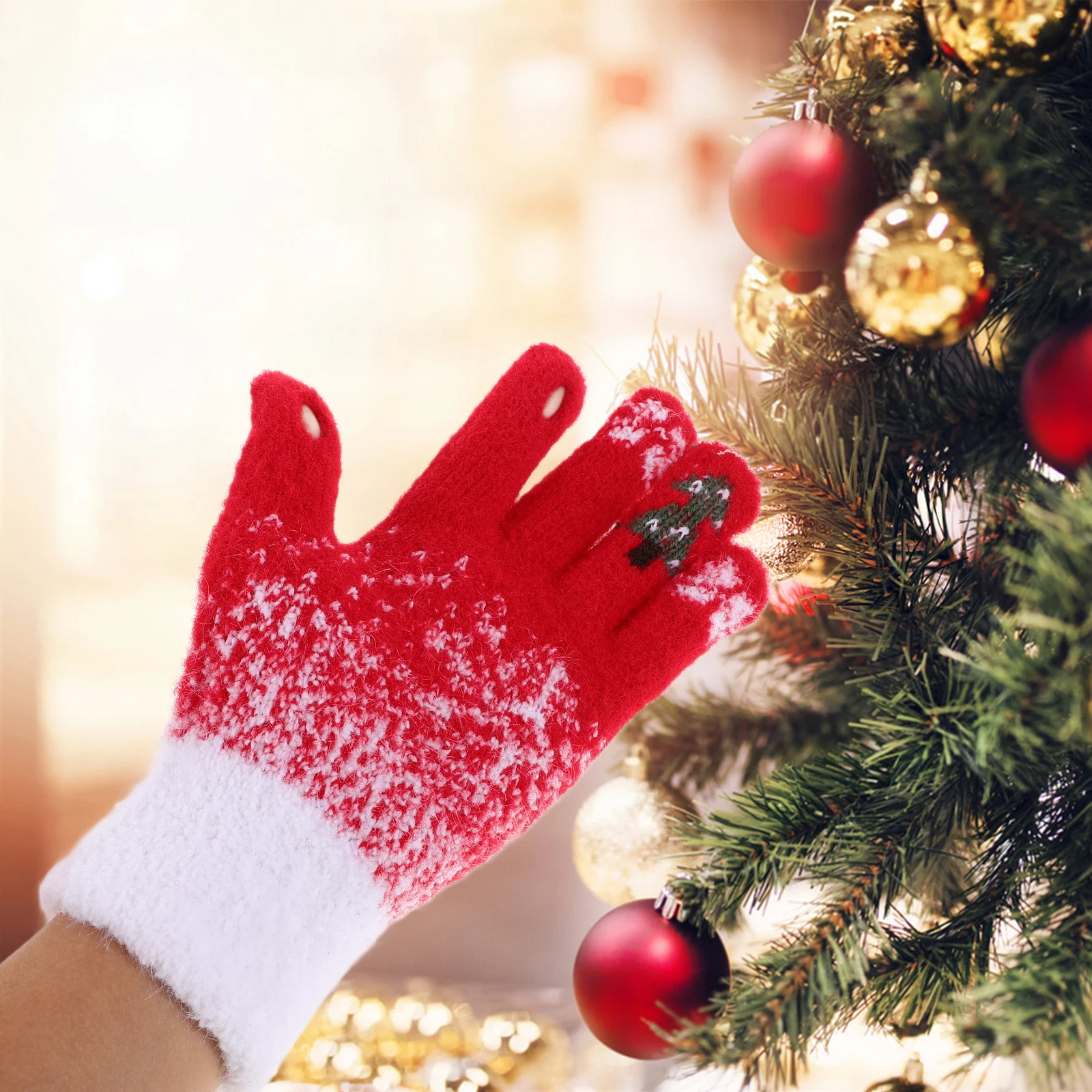 

Winter Gloves Touchscreen Women Clothing Lady Christmas for Acrylic Cold Weather