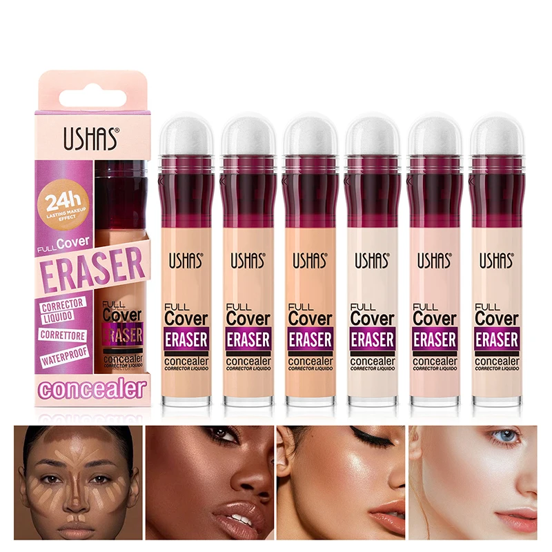 Corrector líquido de base, resistente al agua, hidratante, delicado, no fácil de quitar, maquillaje cosmético