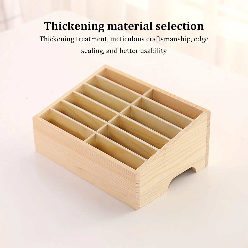 Wooden Box For Phone Storage - Clear Texture Large Capacity Easy To Stable And Thick Light And Convenient Wooden Storage