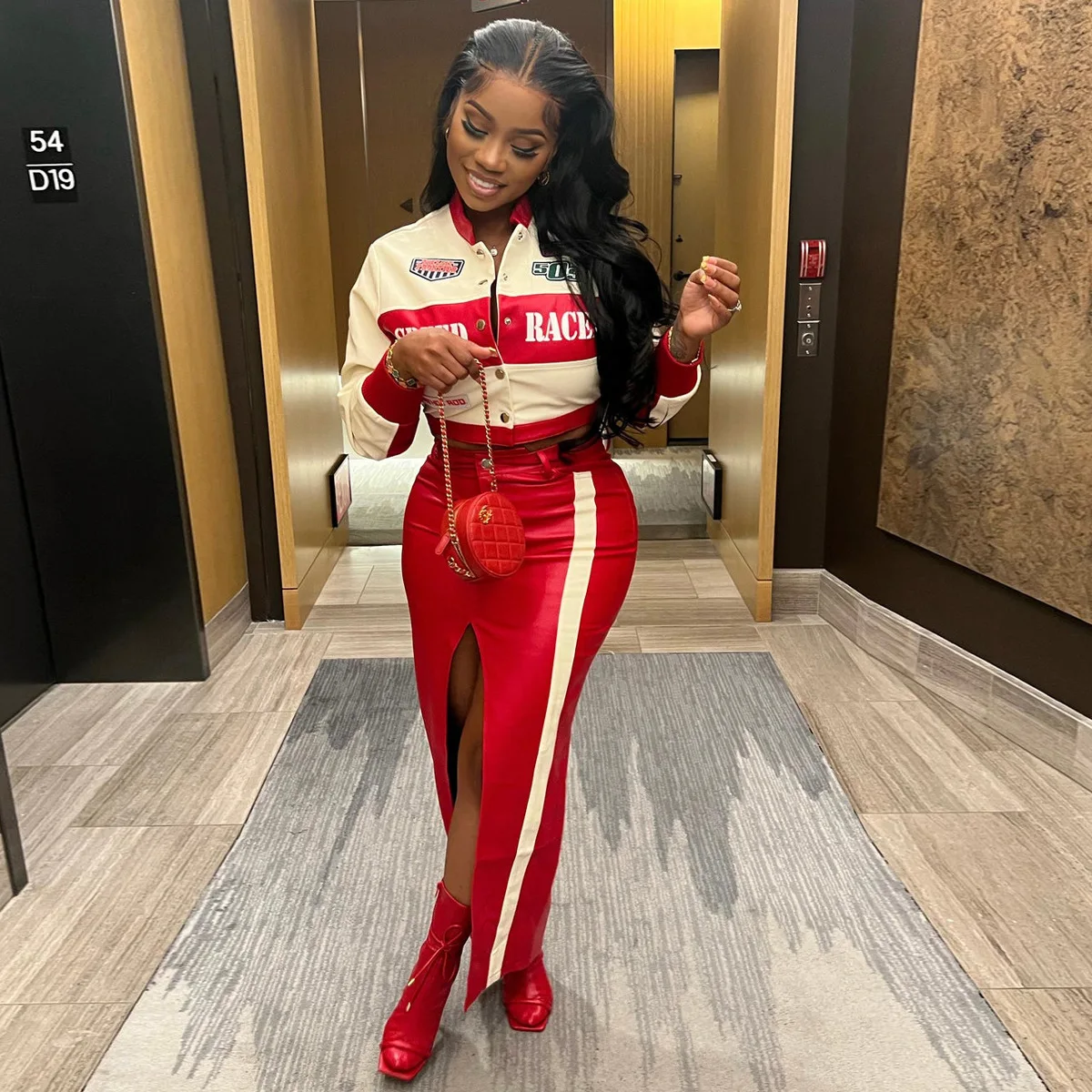 Winter Leather PU Jackets Women Crop Varsity Baseball Coats Y2K Streetwear 2025 Fall Letter Print Cyber Racer Jackets Coats