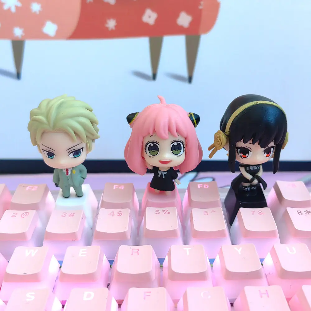 Diy Goddess Story Anya Mechanical Keyboard Keys Rem Ram Cross-Axis Mechanical Keyboard Pc Personalized Keycaps Gift Toys