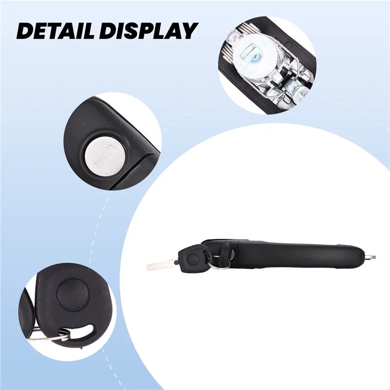 

6K0837205 6K0837206 Front Left Right Door Handle With Lock Barrel For FORD GALAXY SHARAN ALHAMBRA 33Mm Pin Length