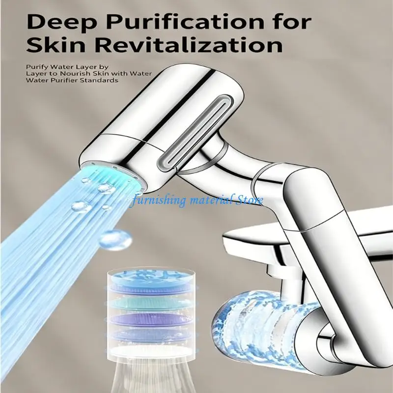 Y5GD 1080° Rotating Sink Water Filter Faucet Extender Aerator for Bathroom/Kitchen