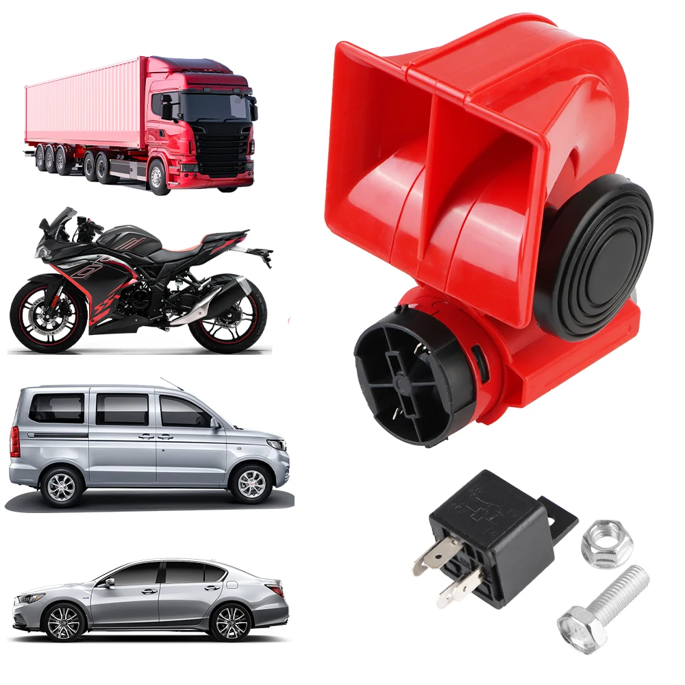 Car Air Pump Horn Set Ship Car Air Horn With Wires and Relay Waterproof For Boat Truck SUV Super Loud Auto Trumpets 12V