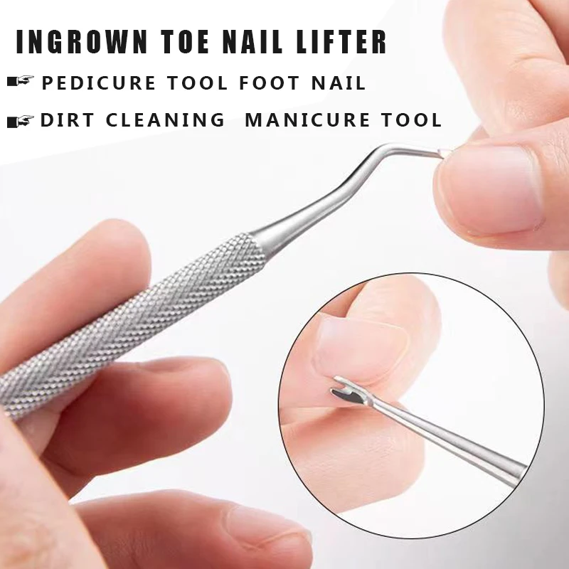 1/3Pcs Ingrown Toenail Tool Set, Stainless Steel Single-Head Nail Files, Foot Cleaning Tools