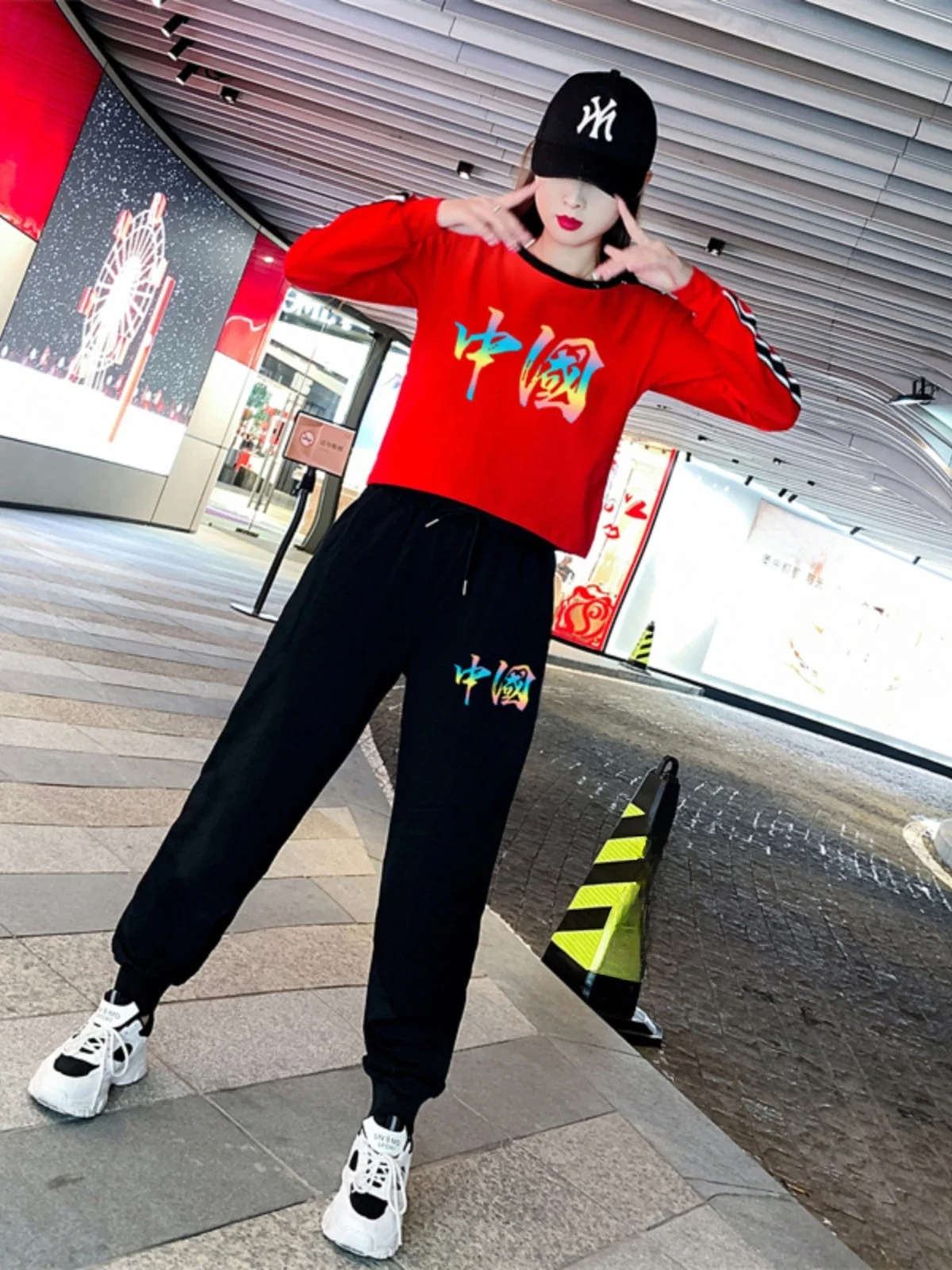 Spring 2026 Faionable Casual Sportswear Fitn Morning Exercise Square Dance Step-by-Step up Workout Leisure Set