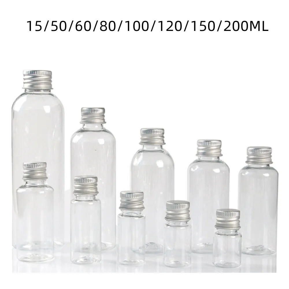 15-200ML Clear Sealed Bottle With Lid Smell Odor Proof Storage Packaging Water Bottle Travel Portable Makeup Remover Container