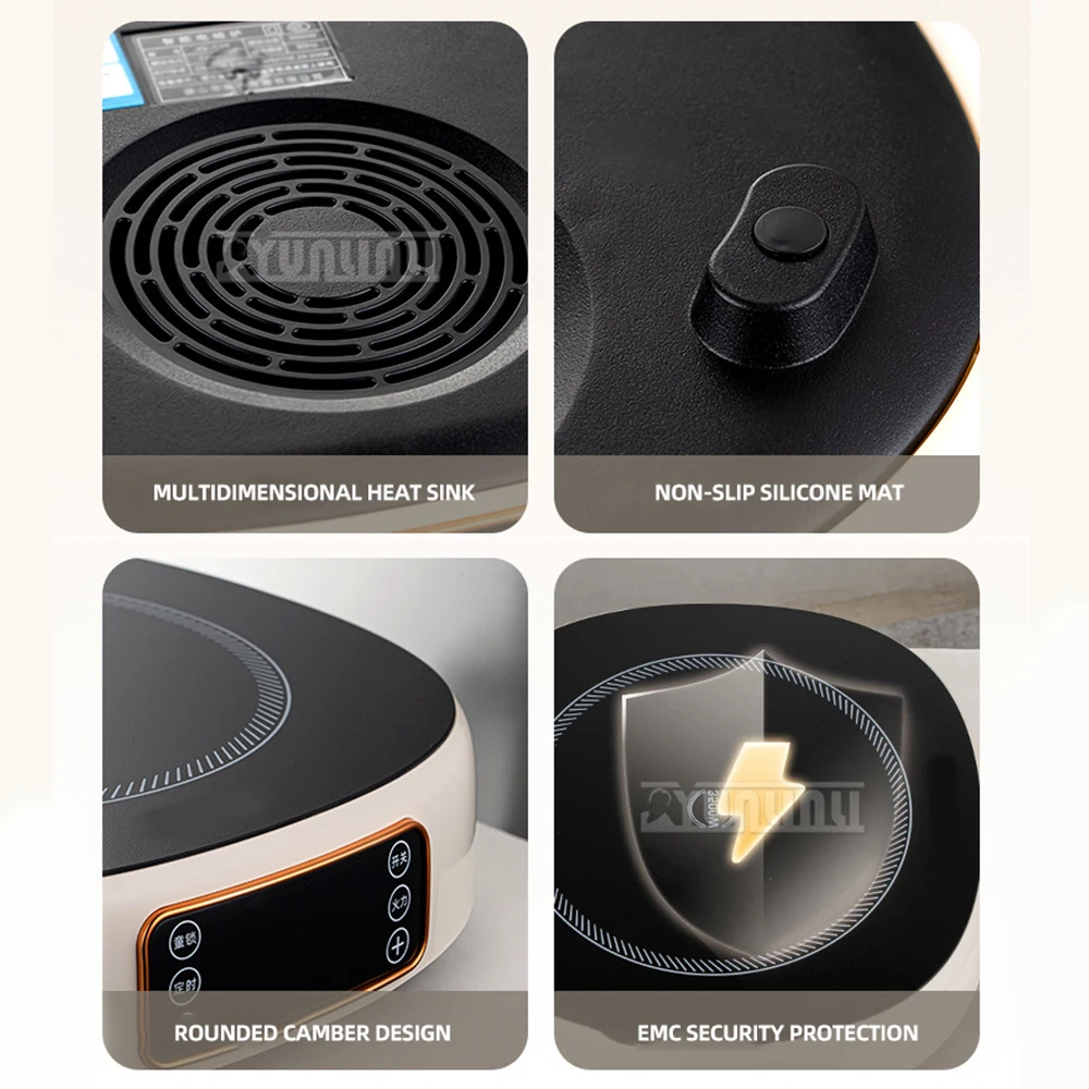 Multifunctional Round Smart Induction Cooker 3500W Electric Heating Furnace Water Boiler Cooking Plate