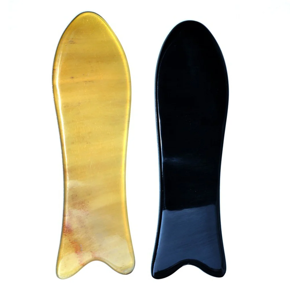 

2 Pcs Fish-shaped Tablets Scraping Massage Tool Portable Home Use Massager Horns Salon Supply Body