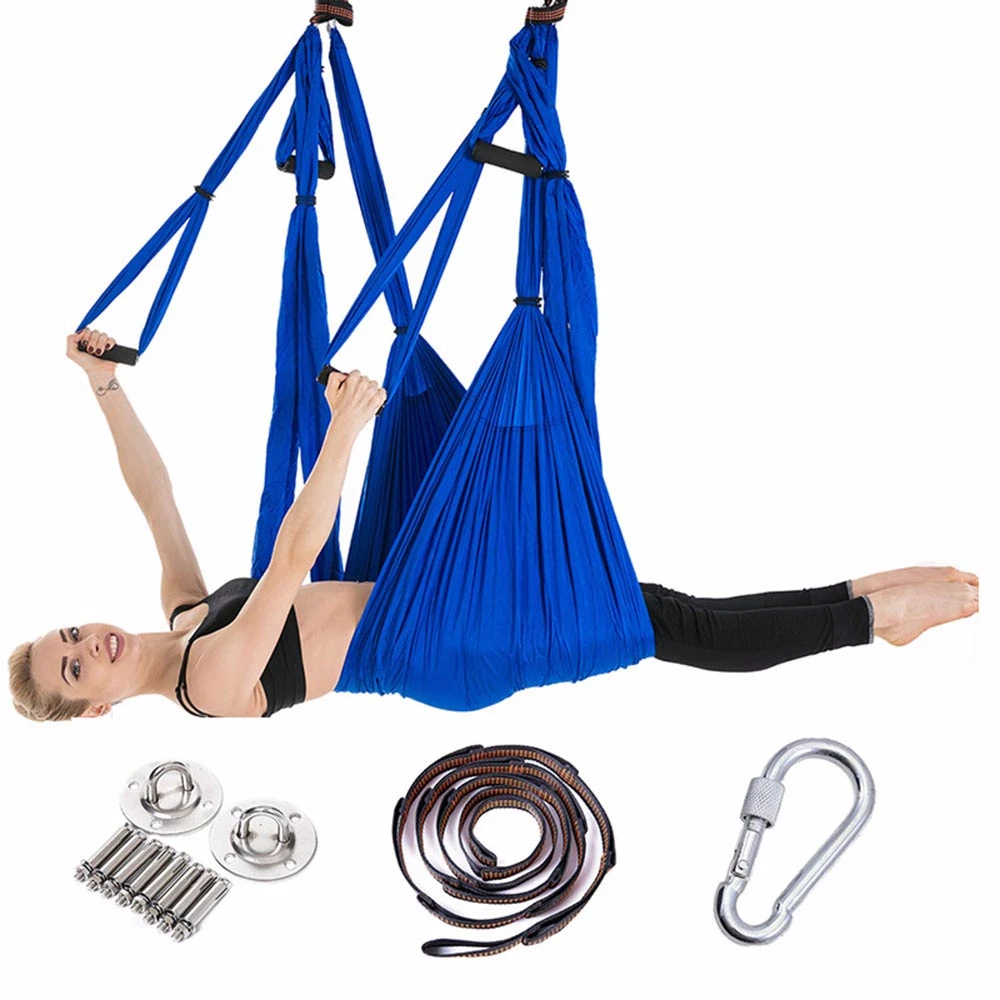 Aerial Yoga Hammock with 6 Handles, Anti-Gravity Inverted Handstand, Flying Swing, Hanging Belt, Yoga Inversion, 250*145cm