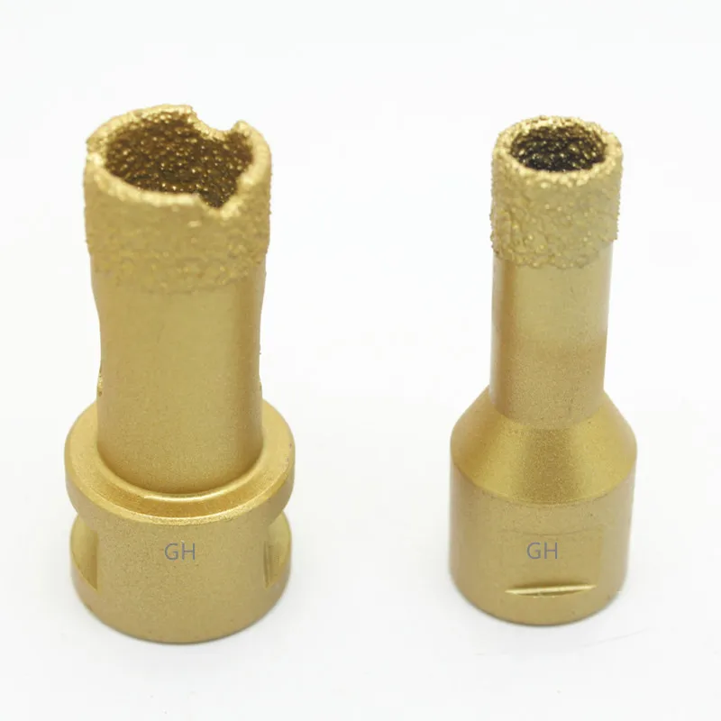 Filettatura M14 punta da trapano diamantata brasata sottovuoto a secco granito ceramico marmo pietra pietra strumento per sega a tazza per muratura per smerigliatrice angolare 1 pz