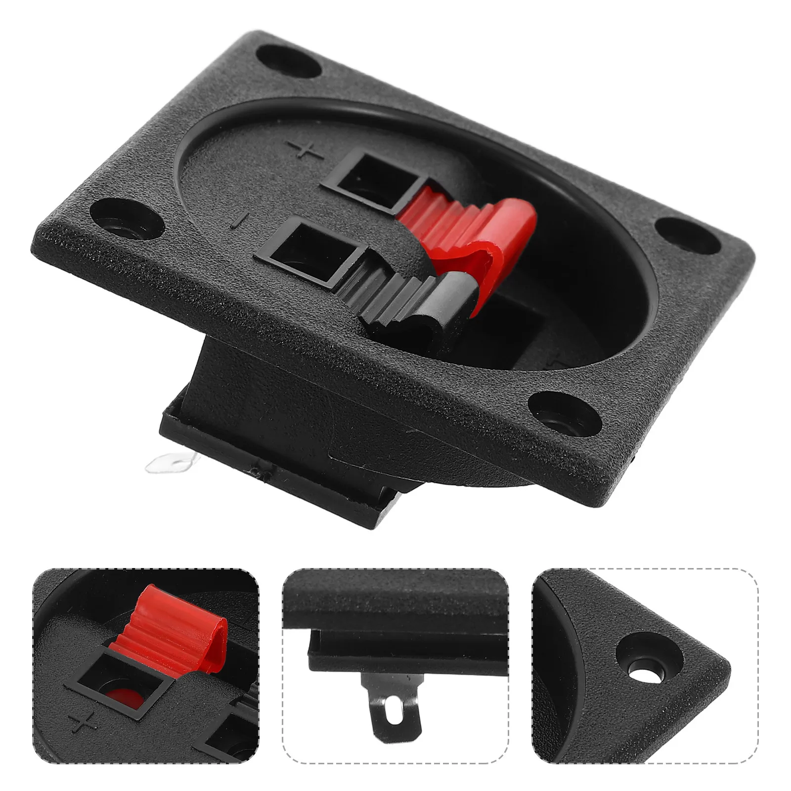 Car Speaker Box Terminal Connector Double Binding Post Plate High Durability Sound Clarity Easy Install Speaker Cabinet Use