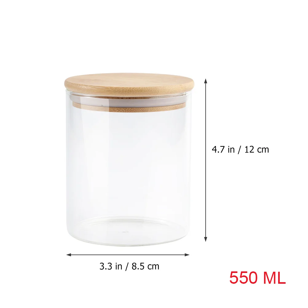 

1Pcs 650Ml High Borosilicate Glass Jar Sealed Transparent Container for Cereal Snacks Candy Extend Consumption Time Recyclable