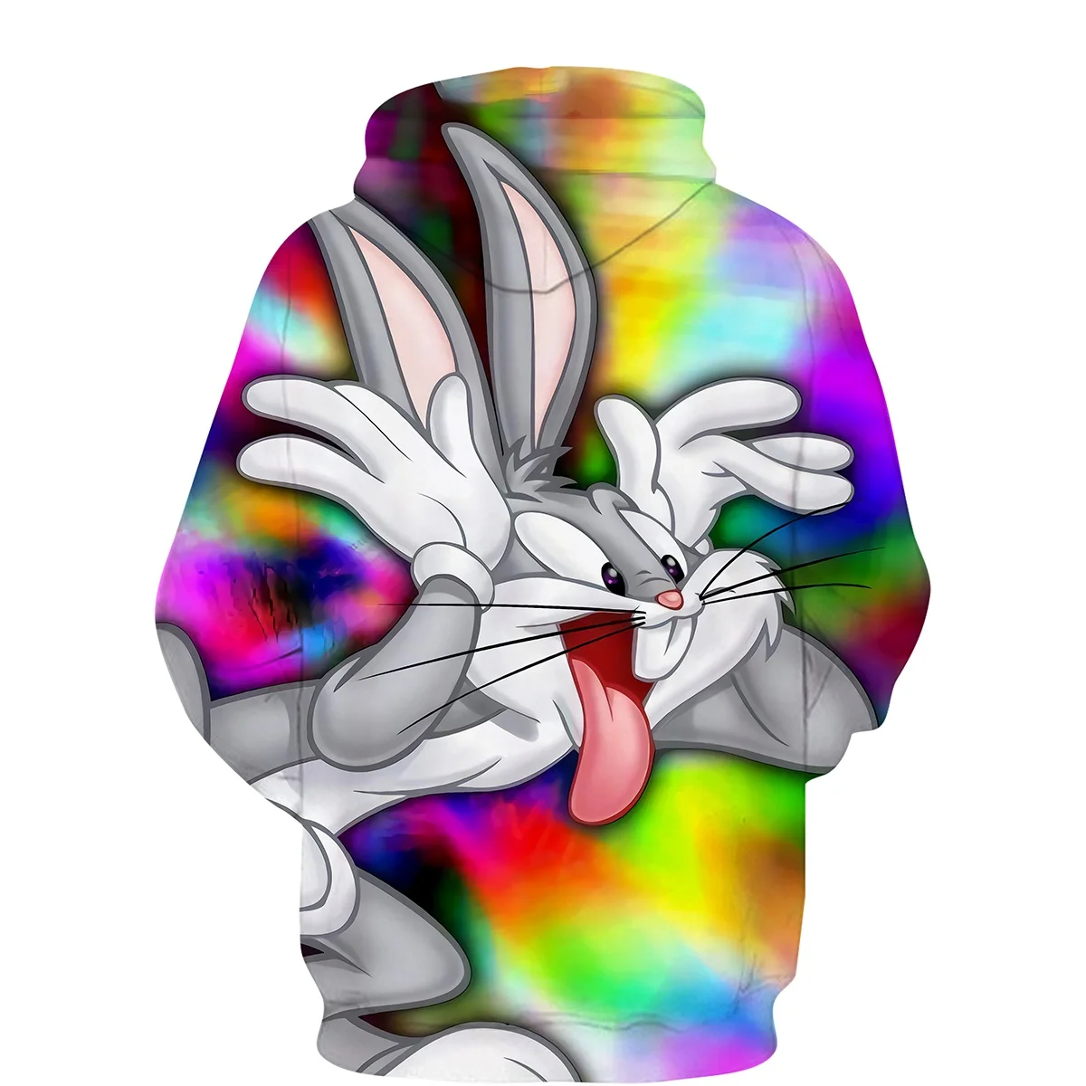 Potdemiel Disney Bugs Bunny Anime Fashion Women Spring Fall 3d Print Hoodie Women\'s Funny Tops Hooded Pullover Casual Sweatshirt