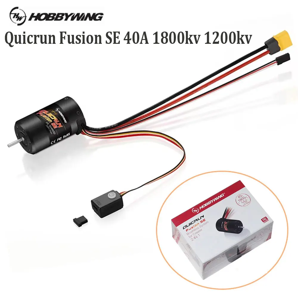 Hobbywing Quicrun Fusion SE 40A 1800kv 1200kv silnik kombinowany ESC dla 1/10 1/8 Rc Model samochodu akcesoria gąsienicowe