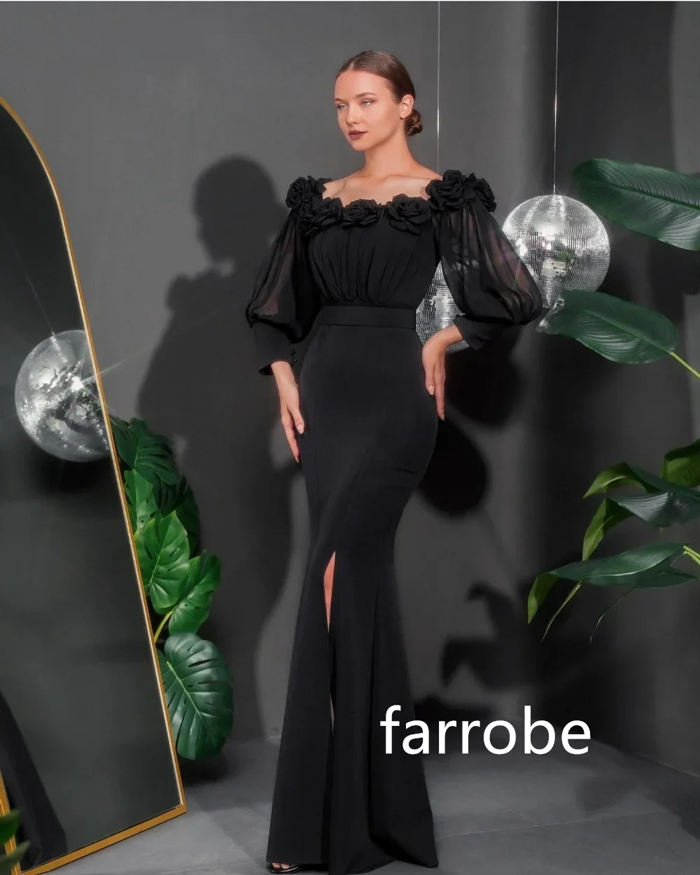 Robes de sirène à fleurs plissées en jersey personnalisées, robes mi-longues à épaules dénudées, style moderne exquis, pastol classique, robes de Rhsimples