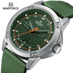 NAVIFORCE Top Fashion Brand Men's Quartz Sport Watches 3ATM Waterproof Casual Date Display Silicone Strap Man Classic Wristwatch