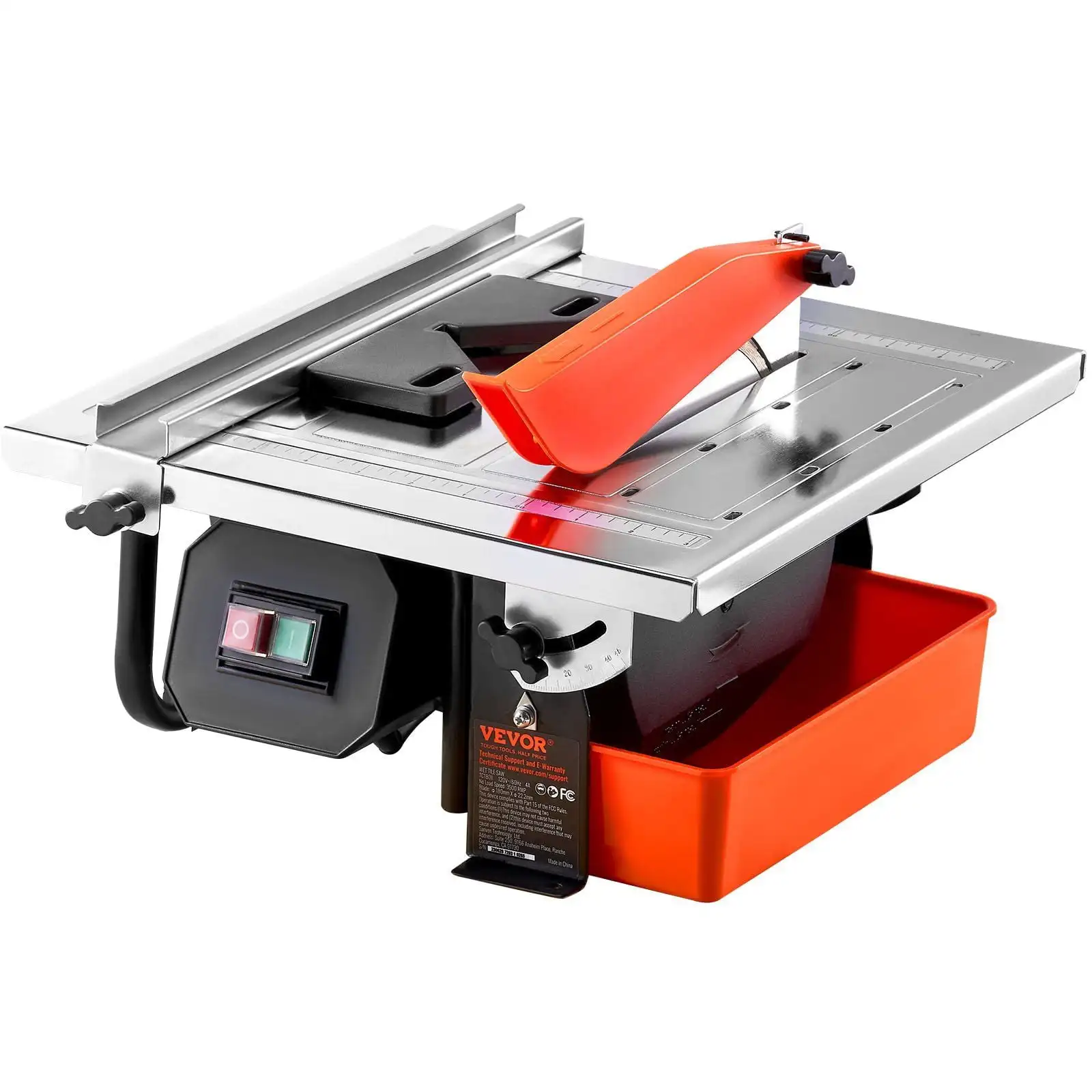 

Wet Tile Saw, 7-inch 65Mn Steel Blade, 3500 RPM Induction Motor, Tile Cutter Wet Saw with Water Reservoi